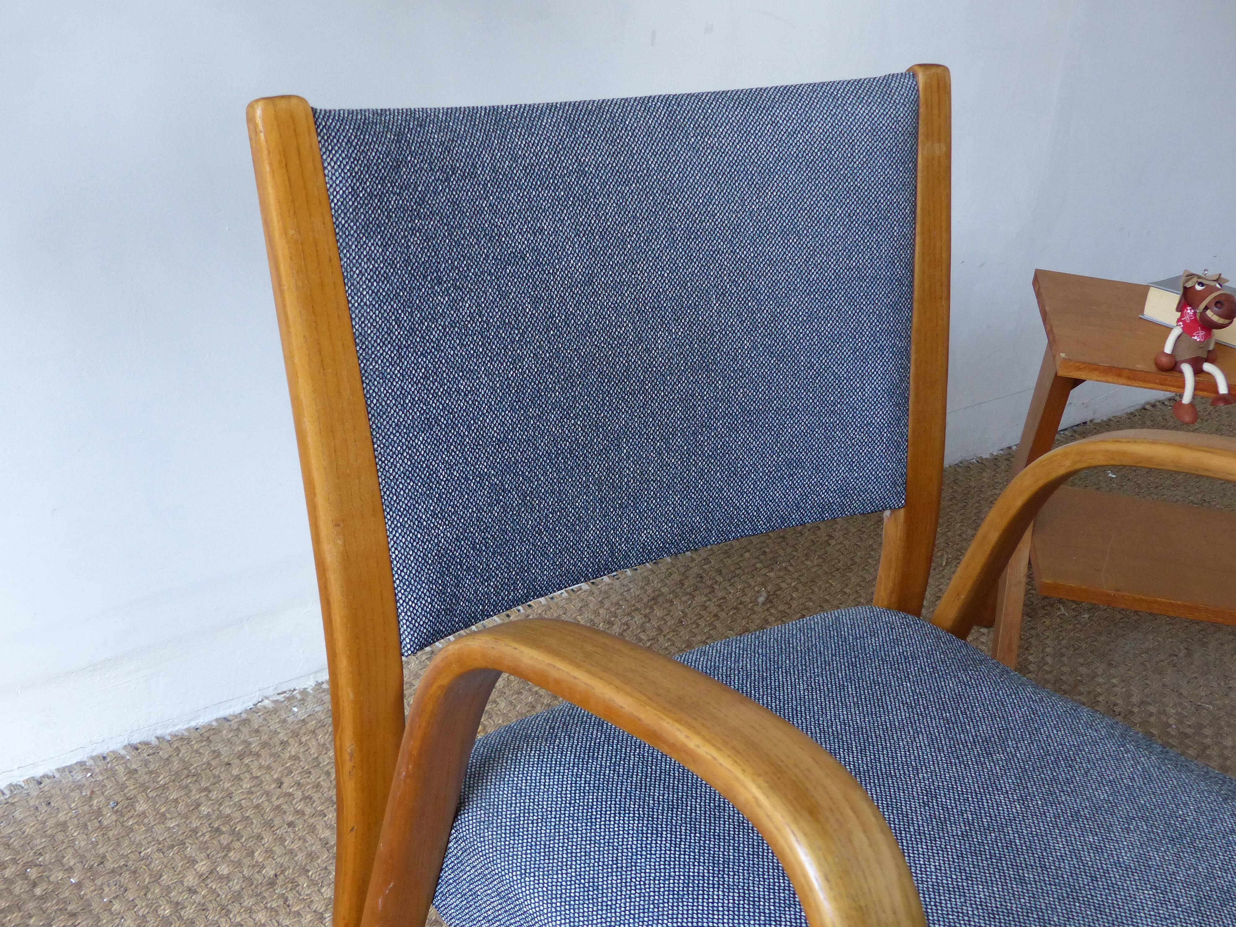 Vintage Steiner bow-wood armchair