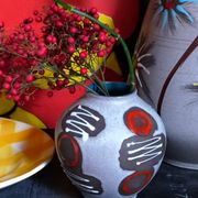 Ceramic ball vase west germany 50s