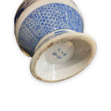 Pair of Asian vases in white and blue porcelain