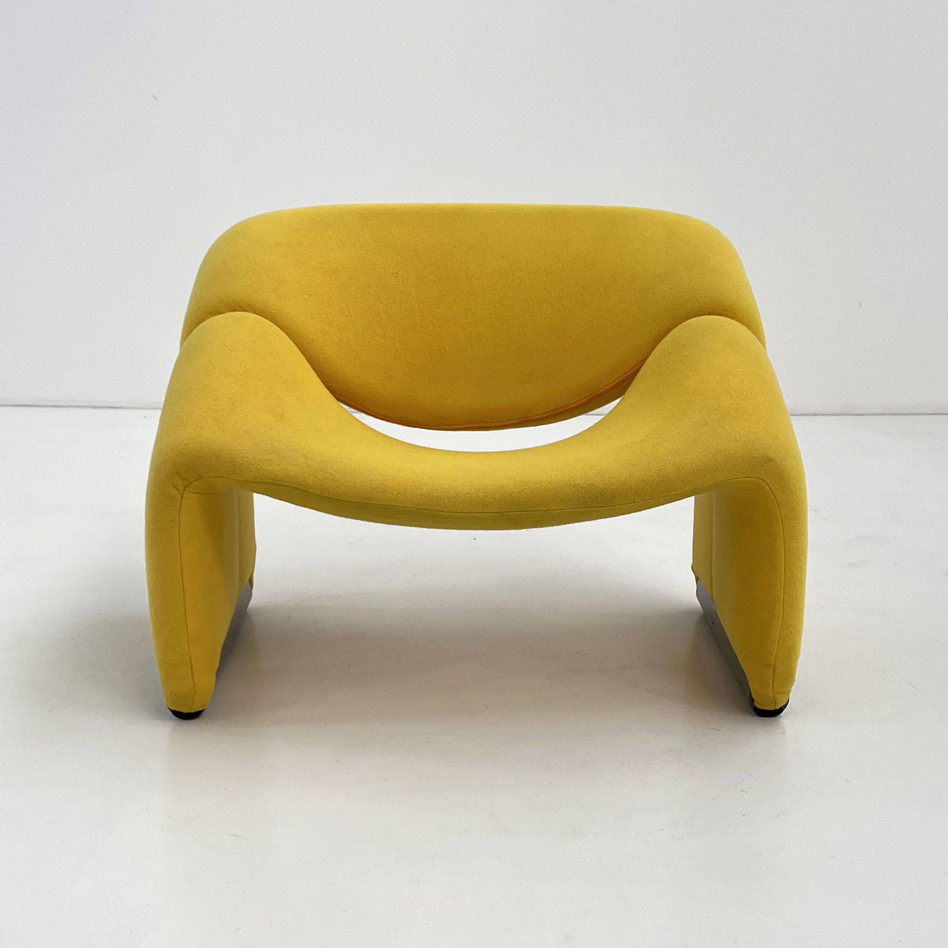 Fauteuil Jaune F598 Groovy de Pierre Paulin pour Artifort, 1970