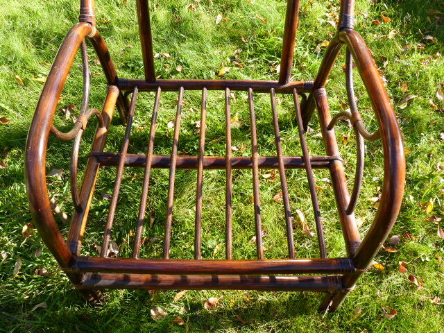 Armchair bamboo and rattan of the 1980