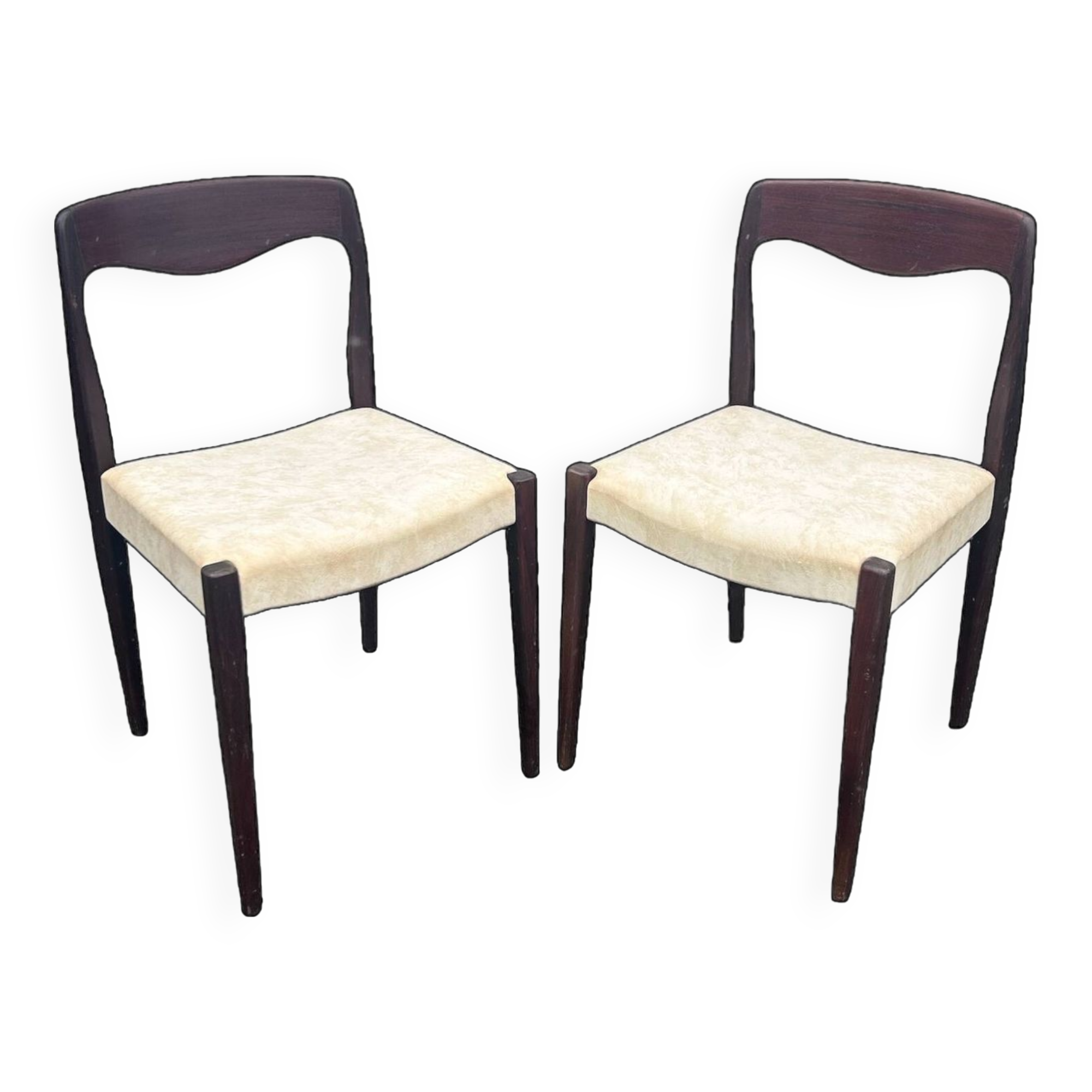 Pair of Scandinavian teak chairs