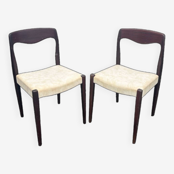 Pair of scandinavian teak chairs