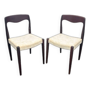 Paire de chaises en teck - scandinaves