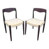 Pair of Scandinavian teak chairs