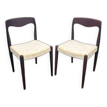 Paire de chaises en teck scandinaves