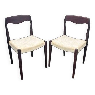 Paire de chaises en teck scandinaves