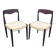 Pair of Scandinavian teak chairs