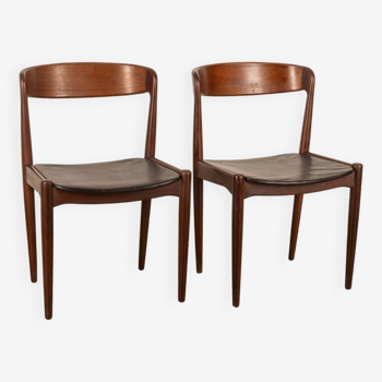 Pair of vintage 50's teak chairs designed by hovmand olsen