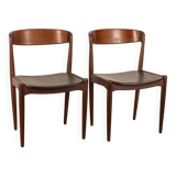 Paire de chaises en teck vintage années 50 conçues par hovmand olsen