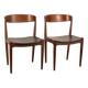 Pair of vintage 50's teak chairs designed by hovmand olsen