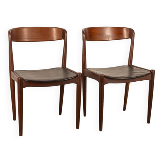 Pair of vintage 50's teak chairs designed by hovmand olsen