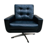 Vintage armchair in upholstered leather germany 70s