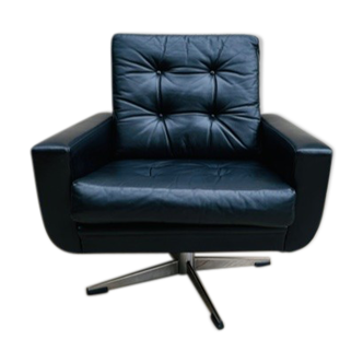 Vintage armchair in upholstered leather germany 70s