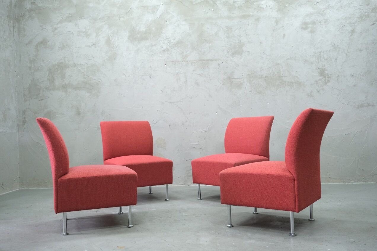 Vintage Finnish Living Room Set from Isku, 1980s, Set of 4