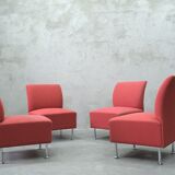 Vintage Finnish Living Room Set from Isku, 1980s, Set of 4