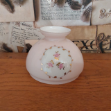 French vintage pink glass rose bud lantern style replacement shade