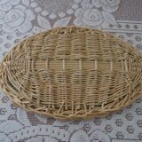 Small oval wicker mirror
