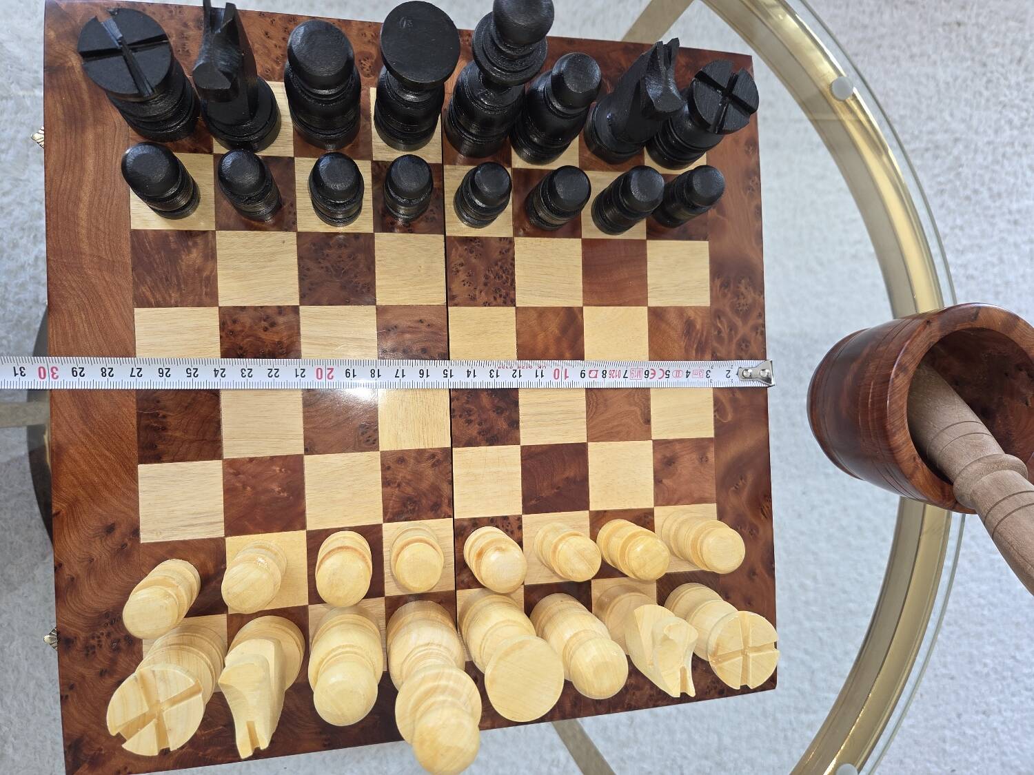 Royal Thuya Chess and Backgammon Game Box 30cm Square