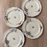 Set of 4 porcelain dessert plates