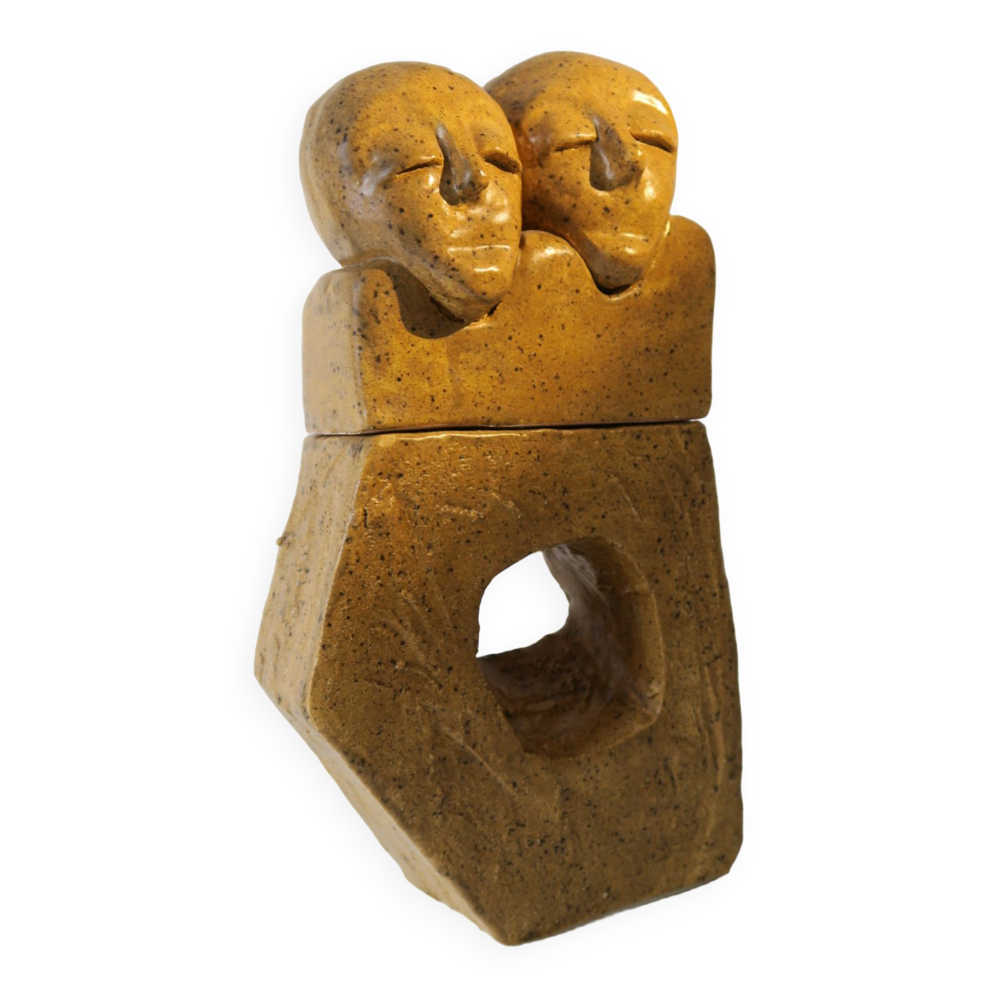 ceramic sculpture in two parts,
