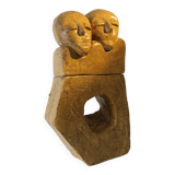 ceramic sculpture in two parts,