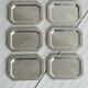 Set of 6 small silver-plated trays