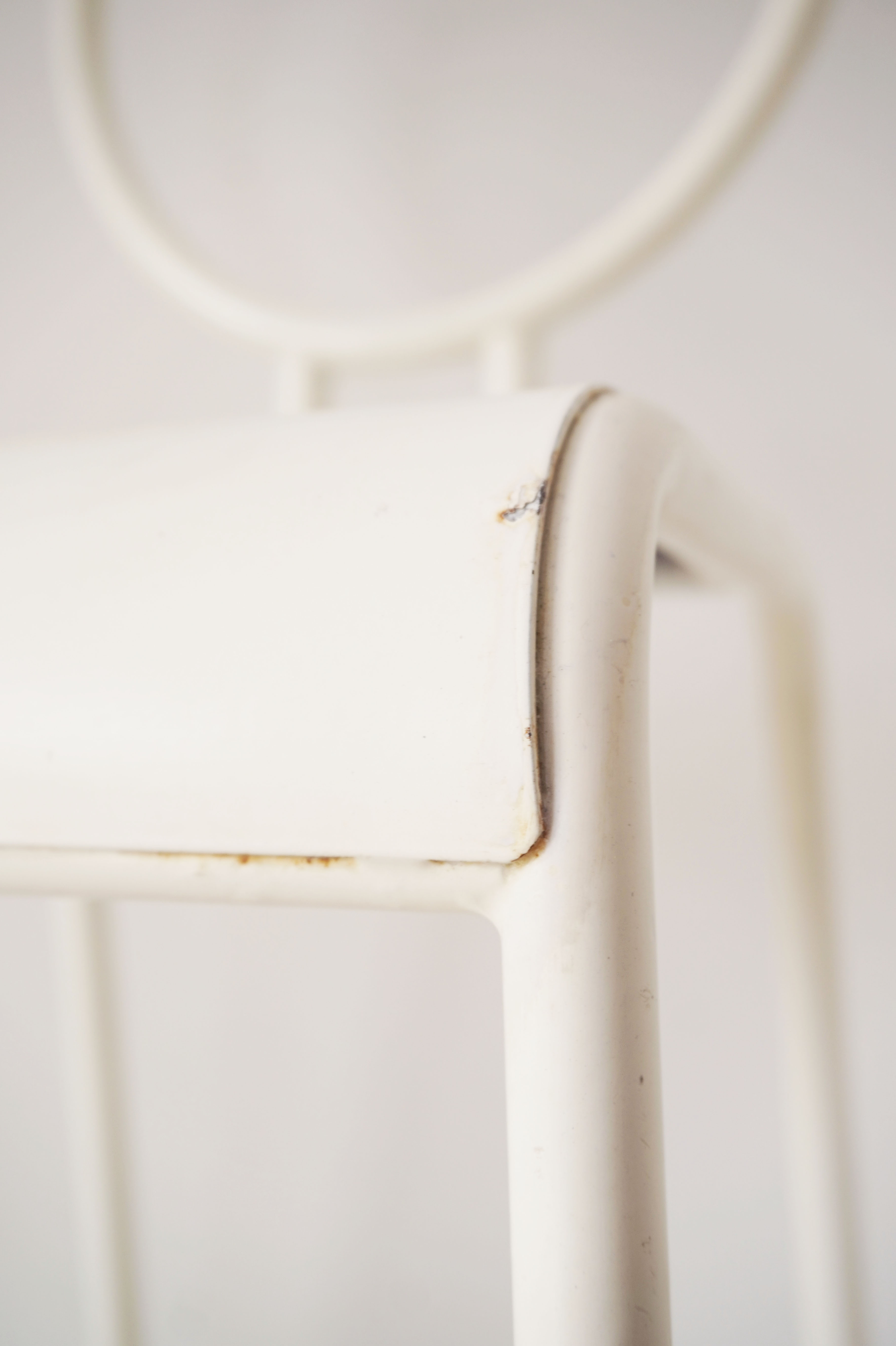 Vintage white metal children's chair