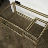 Vintage table 70 alu chrome and gold