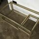 Vintage table 70 alu chrome and gold