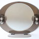 Space age smoked glass illuminated mirror, Italy 1970