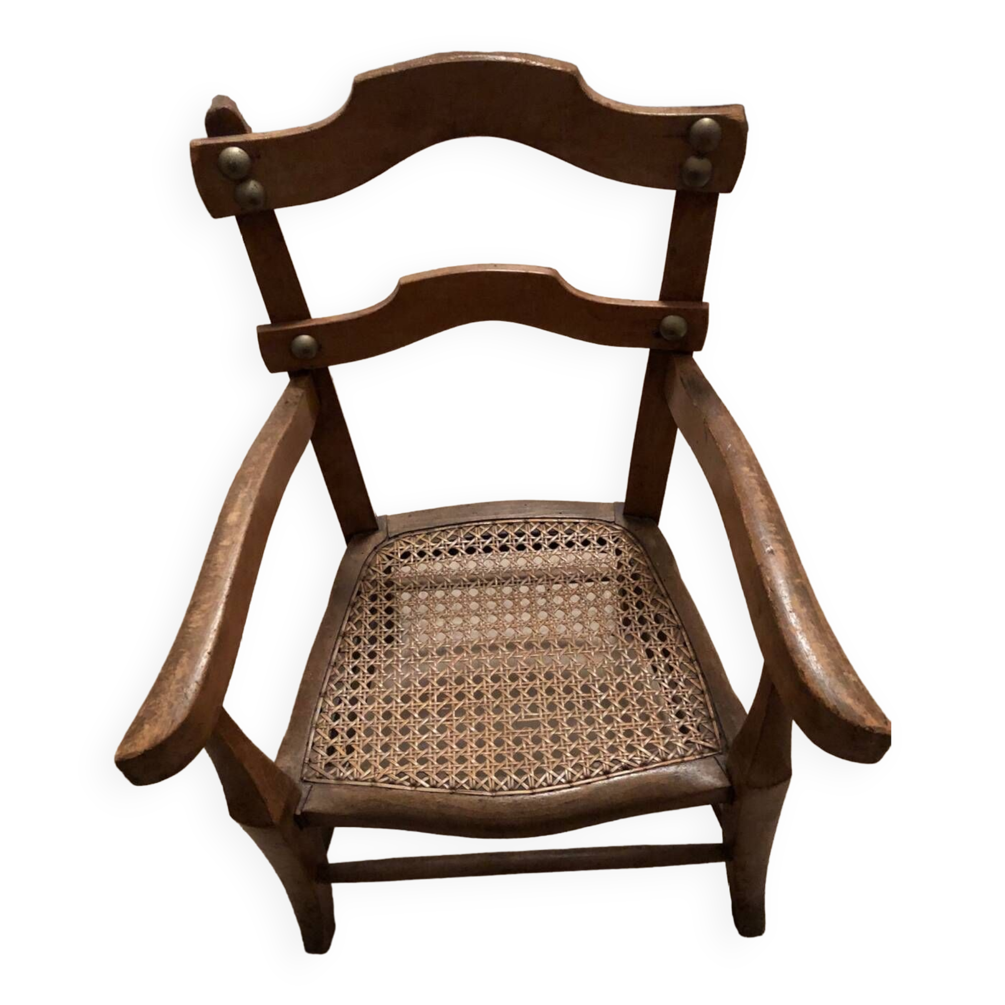 Children's armchair in canework