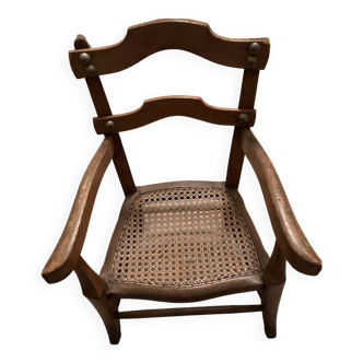 Children's armchair in canework
