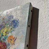 Flower bouquet painting signed Duboil