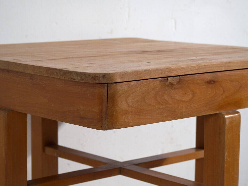 Antique solid wood work table – European side table – circa 1920–1950