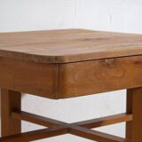 Antique solid wood work table – European side table – circa 1920–1950