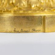 Eugène Bazart Paris. Gilded bronze hot water bottle lamp. Circa 1880.