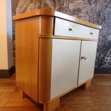 Vintage sideboard with 2 formica and wood doors