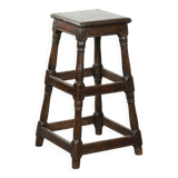 Antique English oak stool / joint stool from the 18th century