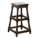 Antique English oak stool / joint stool from the 18th century