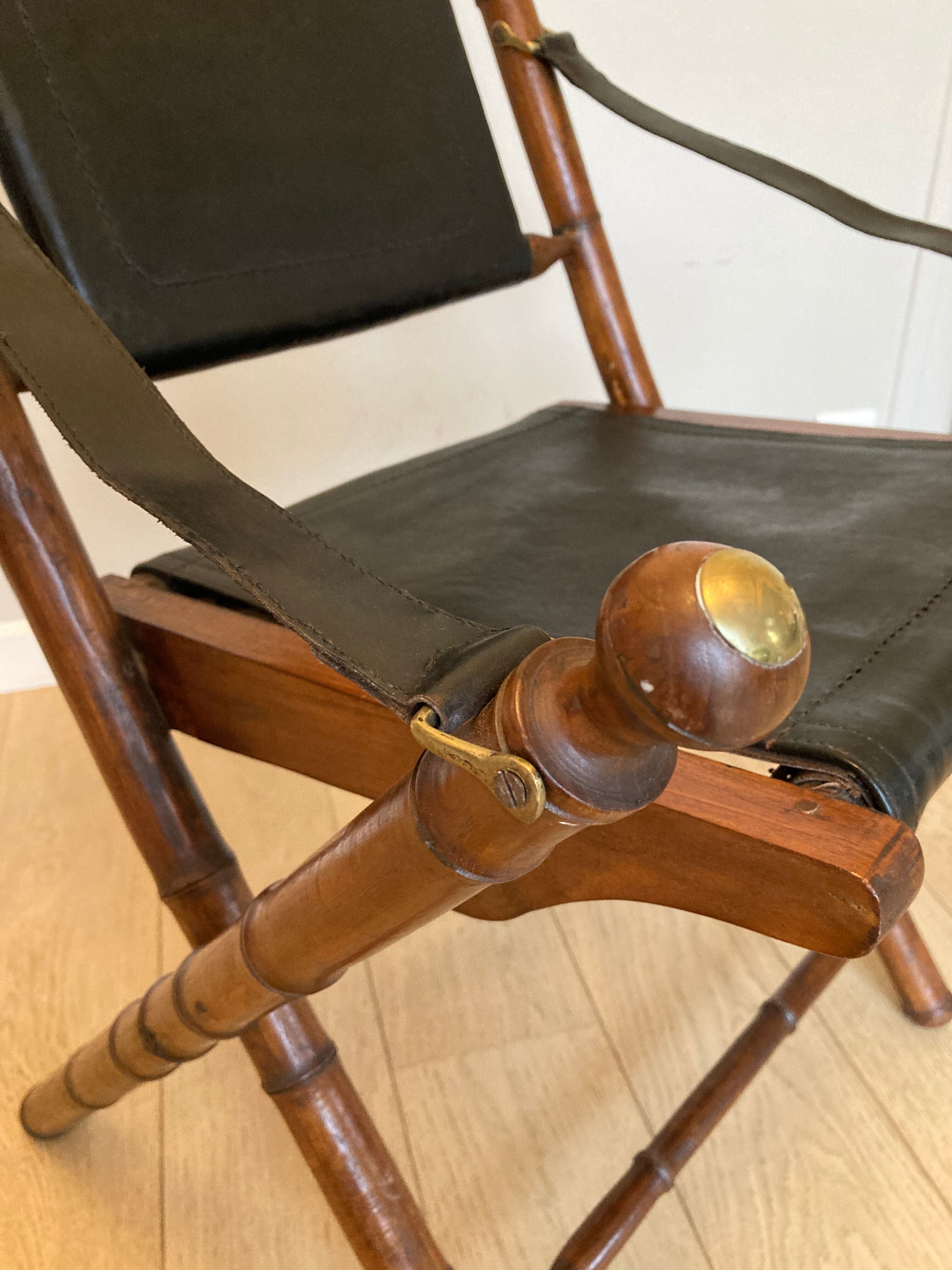 Fauteuil pliant cuir