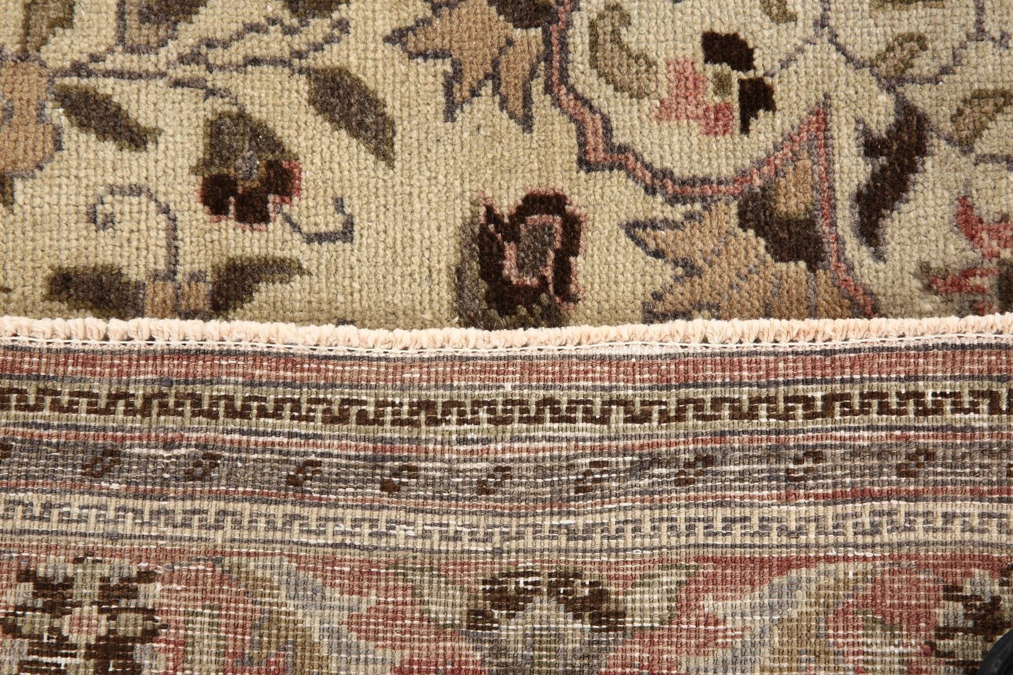 4x7 Brown Floral Vintage Persian Rug, 130x215Cm SK 2606