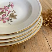 4 assiettes creuses Boch La Louvière Belgium