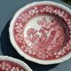 2 Spode England plates model "Pink Tower"