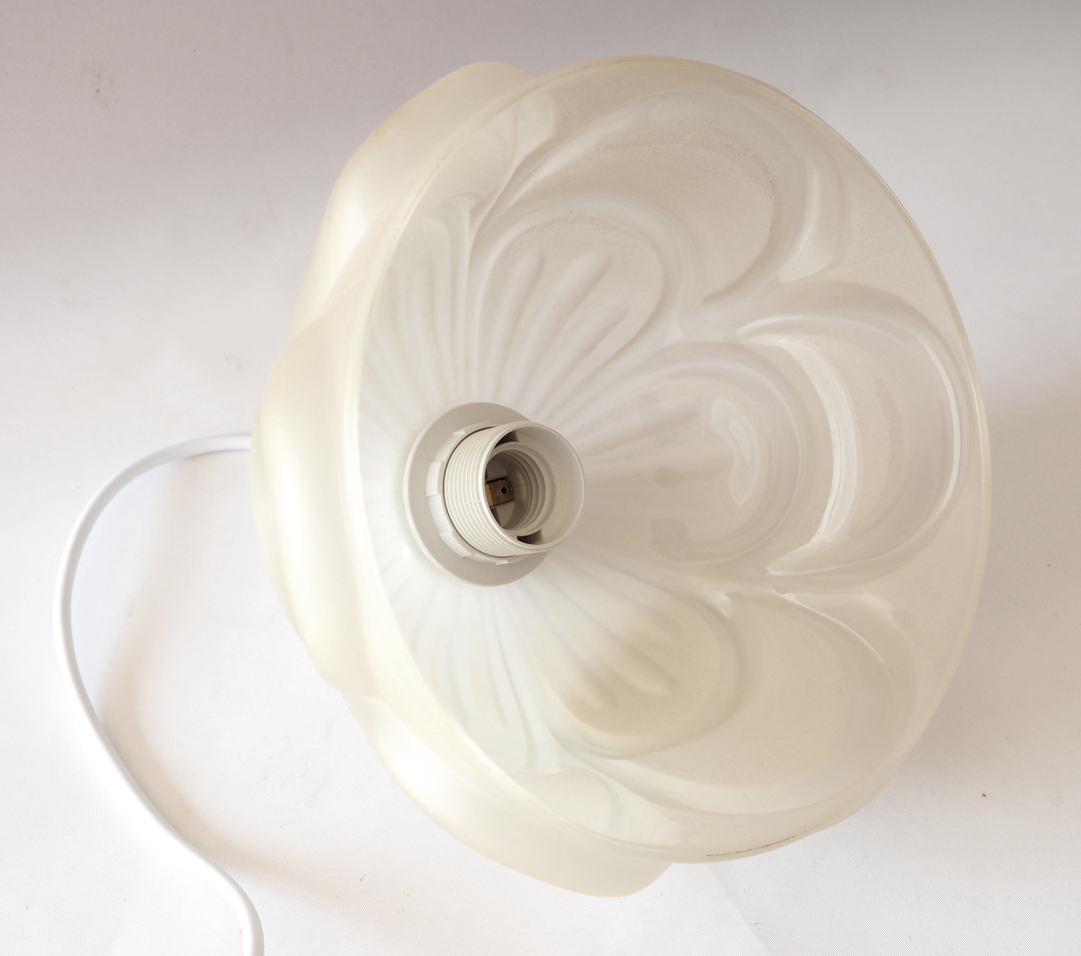 Antique satin glassware pendant lamp