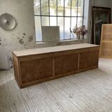XL oak counter, trade furniture with multi-drawers