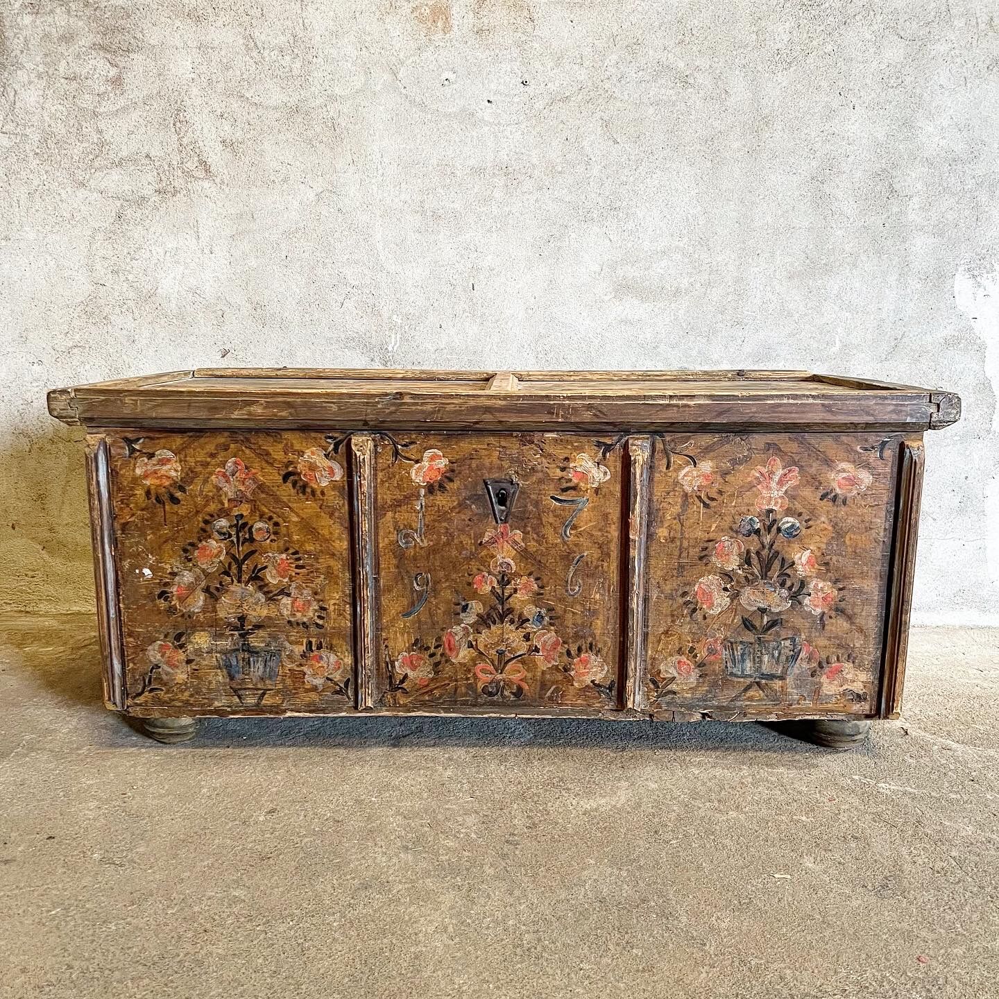 18th century painted folk chest