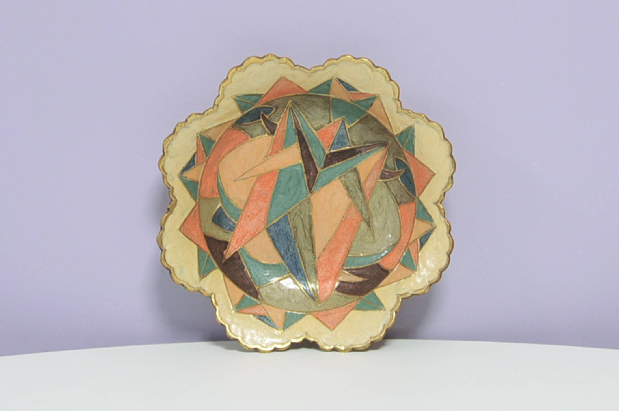 Solid copper decorative bowl