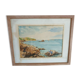 Seaside engraving