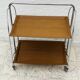 Folding table Bremshey Dinett in chrome and vintage wood